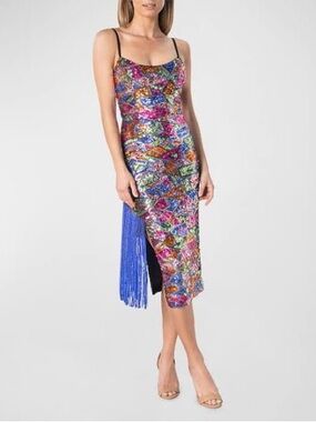 Dress the Population Rory Sequin Fringe Dress